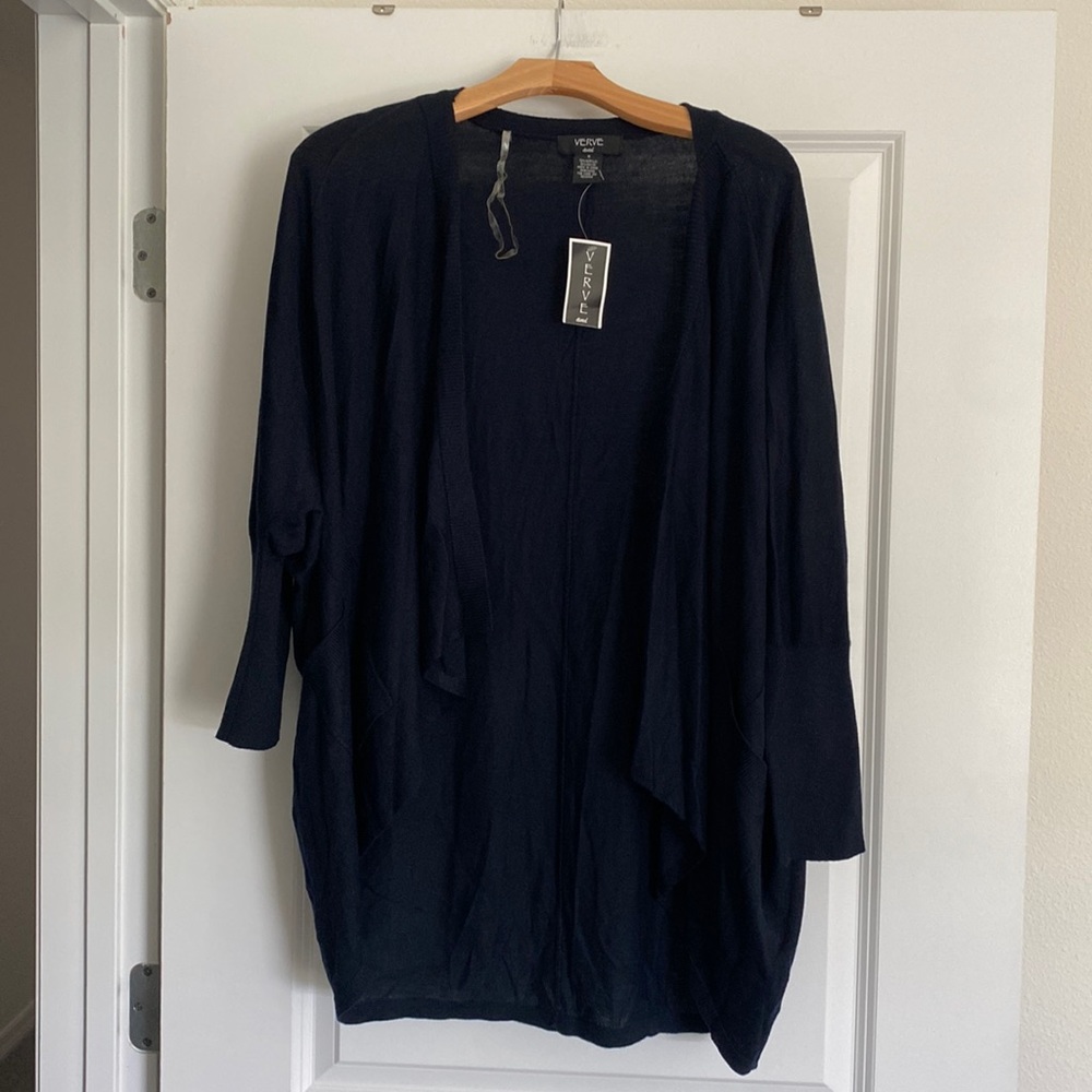 VERVE AMI OVERSIZED CARDIGAN SWEATER TOP SIZE S NWT